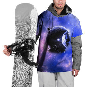 Накидка на куртку 3D с принтом Вселенная бесконечна , 100% полиэстер |  | звезды | планета | разноцветный | шлем | яркий