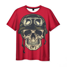 Мужская футболка 3D с принтом Свитер байкера , 100% полиэфир | прямой крой, круглый вырез горловины, длина до линии бедер | бабушка | байк | вязка | пряжа | скелет | скилет | череп