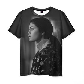 Мужская футболка 3D с принтом Selena Gomez , 100% полиэфир | прямой крой, круглый вырез горловины, длина до линии бедер | selena gomez