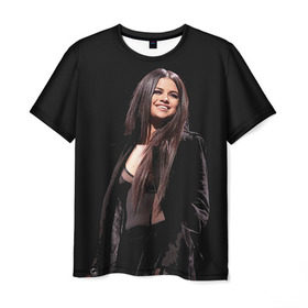 Мужская футболка 3D с принтом Selena Gomez , 100% полиэфир | прямой крой, круглый вырез горловины, длина до линии бедер | Тематика изображения на принте: selena gomez