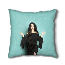 Подушка 3D с принтом Selena Gomez , наволочка – 100% полиэстер, наполнитель – холлофайбер (легкий наполнитель, не вызывает аллергию). | состоит из подушки и наволочки. Наволочка на молнии, легко снимается для стирки | selena gomez