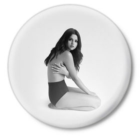 Значок с принтом Selena Gomez ,  металл | круглая форма, металлическая застежка в виде булавки | Тематика изображения на принте: selena gomez
