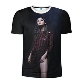 Мужская футболка 3D спортивная с принтом Selena Gomez , 100% полиэстер с улучшенными характеристиками | приталенный силуэт, круглая горловина, широкие плечи, сужается к линии бедра | Тематика изображения на принте: selena gomez