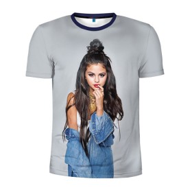 Мужская футболка 3D спортивная с принтом Selena Gomez , 100% полиэстер с улучшенными характеристиками | приталенный силуэт, круглая горловина, широкие плечи, сужается к линии бедра | Тематика изображения на принте: 