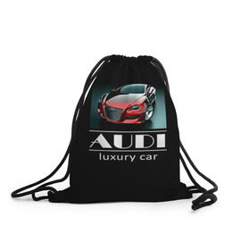 Рюкзак-мешок 3D с принтом AUDI luxury car , 100% полиэстер | плотность ткани — 200 г/м2, размер — 35 х 45 см; лямки — толстые шнурки, застежка на шнуровке, без карманов и подкладки | ауди | машина