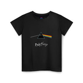 Детская футболка хлопок с принтом Pink Floyd , 100% хлопок | круглый вырез горловины, полуприлегающий силуэт, длина до линии бедер | rolling stone | англия | басы | британия | гитара | группа | музыка | песни | пинк флойд | призма | радуга | рок | свет