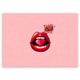 Поздравительная открытка с принтом Lips , 100% бумага | плотность бумаги 280 г/м2, матовая, на обратной стороне линовка и место для марки
 | 3d | love | pop art | арт | губы | девушкам | любовь | поп арт | поцелуй | розовый | сердечки