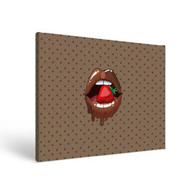 Холст прямоугольный с принтом Шоколадные губки , 100% ПВХ |  | Тематика изображения на принте: 3d | pop art | арт | горошек | губы | девушкам | еда | клубника | кружочек | поп арт | текстура | шоколад | ягоды