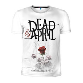 Мужская футболка 3D спортивная с принтом Dead by April , 100% полиэстер с улучшенными характеристиками | приталенный силуэт, круглая горловина, широкие плечи, сужается к линии бедра | Тематика изображения на принте: dba | dead by april | дэд бай эйприл