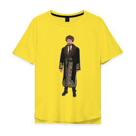 Мужская футболка хлопок Oversize с принтом Кейдж 1 , 100% хлопок | свободный крой, круглый ворот, “спинка” длиннее передней части | актер | кейдж в казахстане | мем | николас кейдж