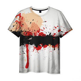 Мужская футболка 3D с принтом Рассвет Абстракция , 100% полиэфир | прямой крой, круглый вырез горловины, длина до линии бедер | абстракция | абстракция красок | брызги | краска | кровь