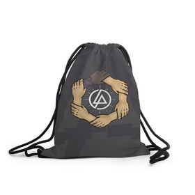 Рюкзак-мешок 3D с принтом Linkin Park , 100% полиэстер | плотность ткани — 200 г/м2, размер — 35 х 45 см; лямки — толстые шнурки, застежка на шнуровке, без карманов и подкладки | 0x000000123 | chester | linkin park | линкин парк