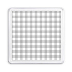 Магнит 55*55 с принтом Grey squares , Пластик | Размер: 65*65 мм; Размер печати: 55*55 мм | белый | клеточка | серый | текстура