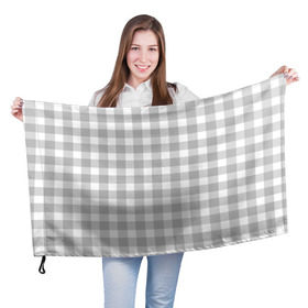 Флаг 3D с принтом Grey squares , 100% полиэстер | плотность ткани — 95 г/м2, размер — 67 х 109 см. Принт наносится с одной стороны | белый | клеточка | серый | текстура