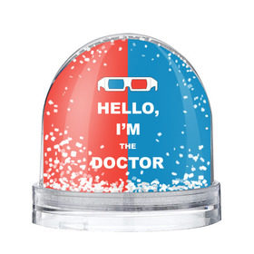Водяной шар с принтом I`m the Doctor , Пластик | Изображение внутри шара печатается на глянцевой фотобумаге с двух сторон | арт | доктор кто | надпись | сериал | тардис | фильмы | я доктор