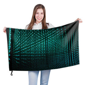 Флаг 3D с принтом Световые линии , 100% полиэстер | плотность ткани — 95 г/м2, размер — 67 х 109 см. Принт наносится с одной стороны | 