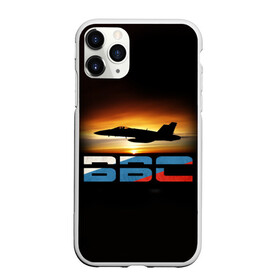 Чехол для iPhone 11 Pro матовый с принтом Истребитель ВВС на закате , Силикон |  | Тематика изображения на принте: самолет