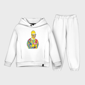Детский костюм хлопок Oversize с принтом Homer ,  |  | bart | homer | simpsons | барт | гомер | еда | мультфильм | отец | папа | пончик | радуга | симпсоны | спрингфилд | хиппи | цвет