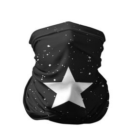 Бандана-труба 3D с принтом Super Star , 100% полиэстер, ткань с особыми свойствами — Activecool | плотность 150‒180 г/м2; хорошо тянется, но сохраняет форму | Тематика изображения на принте: black | milk | блэк | брызги | звезда | милк | текстура | узор