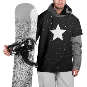 Накидка на куртку 3D с принтом Super Star , 100% полиэстер |  | Тематика изображения на принте: black | milk | блэк | брызги | звезда | милк | текстура | узор