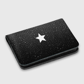Картхолдер с принтом с принтом Super Star , натуральная матовая кожа | размер 7,3 х 10 см; кардхолдер имеет 4 кармана для карт; | black | milk | блэк | брызги | звезда | милк | текстура | узор