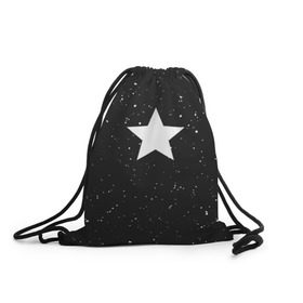 Рюкзак-мешок 3D с принтом Super Star , 100% полиэстер | плотность ткани — 200 г/м2, размер — 35 х 45 см; лямки — толстые шнурки, застежка на шнуровке, без карманов и подкладки | black | milk | блэк | брызги | звезда | милк | текстура | узор
