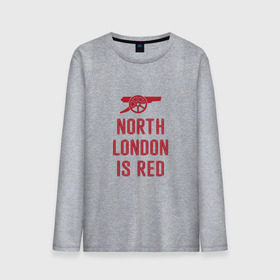 Мужской лонгслив хлопок с принтом North London is Red , 100% хлопок |  | arsenal | football | арсенал | лондон | спорт | футбол