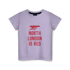 Детская футболка хлопок с принтом North London is Red , 100% хлопок | круглый вырез горловины, полуприлегающий силуэт, длина до линии бедер | arsenal | football | арсенал | лондон | спорт | футбол