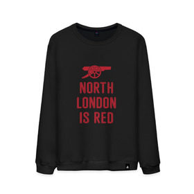 Мужской свитшот хлопок с принтом North London is Red , 100% хлопок |  | arsenal | football | арсенал | лондон | спорт | футбол