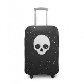 Чехол для чемодана 3D с принтом Black Milk Skull Classic , 86% полиэфир, 14% спандекс | двустороннее нанесение принта, прорези для ручек и колес | 