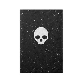 Обложка для паспорта матовая кожа с принтом Black Milk Skull Classic , натуральная матовая кожа | размер 19,3 х 13,7 см; прозрачные пластиковые крепления | Тематика изображения на принте: 
