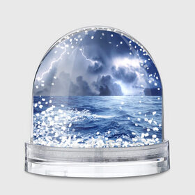 Водяной шар с принтом Шторм , Пластик | Изображение внутри шара печатается на глянцевой фотобумаге с двух сторон | брызги | буря | вода | волны | гроза | капли | красивое | молния | море | непогода | океан | природа | синее | стихия | тучи