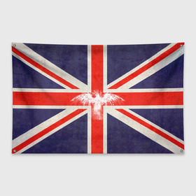 Флаг-баннер с принтом Флаг Англии с белым орлом , 100% полиэстер | размер 67 х 109 см, плотность ткани — 95 г/м2; по краям флага есть четыре люверса для крепления | london | англия | белый | брызги | великобритания | империя | клякса | крылья | лондон | необычный | объеденное королевство | орел | птица | символ | сокол | туманный альбион | флаг