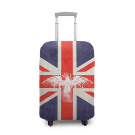 Чехол для чемодана 3D с принтом Флаг Англии с белым орлом , 86% полиэфир, 14% спандекс | двустороннее нанесение принта, прорези для ручек и колес | Тематика изображения на принте: london | англия | белый | брызги | великобритания | империя | клякса | крылья | лондон | необычный | объеденное королевство | орел | птица | символ | сокол | туманный альбион | флаг