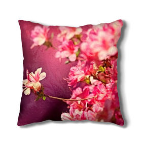 Подушка 3D с принтом Сакура , наволочка – 100% полиэстер, наполнитель – холлофайбер (легкий наполнитель, не вызывает аллергию). | состоит из подушки и наволочки. Наволочка на молнии, легко снимается для стирки | 3d | flower | nature | pink | sakura | весна | деревья | природа | розовый | сакура | цветы | япония