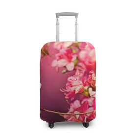 Чехол для чемодана 3D с принтом Сакура , 86% полиэфир, 14% спандекс | двустороннее нанесение принта, прорези для ручек и колес | 3d | flower | nature | pink | sakura | весна | деревья | природа | розовый | сакура | цветы | япония