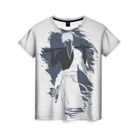 Женская футболка 3D с принтом Gintama , 100% полиэфир ( синтетическое хлопкоподобное полотно) | прямой крой, круглый вырез горловины, длина до линии бедер | Тематика изображения на принте: gintama | gintoki | sakata | гинтама | гинтоки | саката