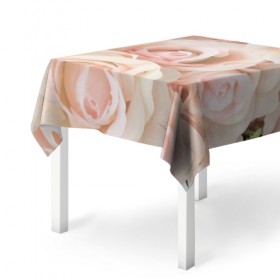 Скатерть 3D с принтом Pink roses , 100% полиэстер (ткань не мнется и не растягивается) | Размер: 150*150 см | Тематика изображения на принте: розовый | розы