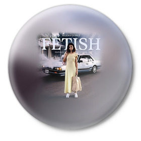 Значок с принтом Selena Gomez ,  металл | круглая форма, металлическая застежка в виде булавки | selena gomez