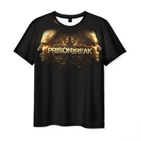 Мужская футболка 3D с принтом Prison break 2 , 100% полиэфир | прямой крой, круглый вырез горловины, длина до линии бедер | Тематика изображения на принте: prison break | побег | сериал