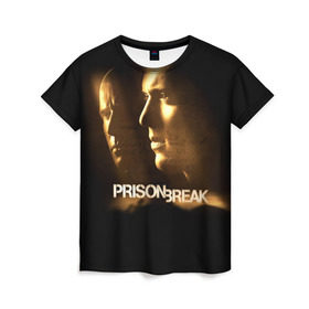 Женская футболка 3D с принтом Prison break 3 , 100% полиэфир ( синтетическое хлопкоподобное полотно) | прямой крой, круглый вырез горловины, длина до линии бедер | 