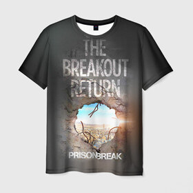 Мужская футболка 3D с принтом Prison break 8 , 100% полиэфир | прямой крой, круглый вырез горловины, длина до линии бедер | Тематика изображения на принте: prison break | побег | сериал