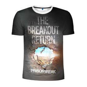 Мужская футболка 3D спортивная с принтом Prison break 8 , 100% полиэстер с улучшенными характеристиками | приталенный силуэт, круглая горловина, широкие плечи, сужается к линии бедра | Тематика изображения на принте: prison break | побег | сериал