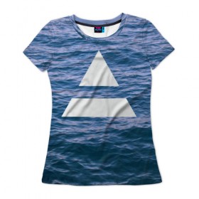 Женская футболка 3D с принтом Ocean , 100% полиэфир ( синтетическое хлопкоподобное полотно) | прямой крой, круглый вырез горловины, длина до линии бедер | 30 seconds to mars | 30 секунд до марса | jared leto | джаред лето