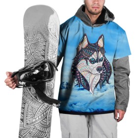 Накидка на куртку 3D с принтом Siberian Husky , 100% полиэстер |  | Тематика изображения на принте: at | bowwow | dog | hound | pooch | арт | гончая | гончая собака | горы | деревья | лес | снег | собака | хаски | холод
