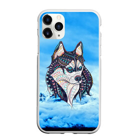 Чехол для iPhone 11 Pro матовый с принтом Siberian Husky , Силикон |  | at | bowwow | dog | hound | pooch | арт | гончая | гончая собака | горы | деревья | лес | снег | собака | хаски | холод