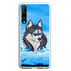 Чехол для Honor P30 с принтом Siberian Husky , Силикон | Область печати: задняя сторона чехла, без боковых панелей | at | bowwow | dog | hound | pooch | арт | гончая | гончая собака | горы | деревья | лес | снег | собака | хаски | холод