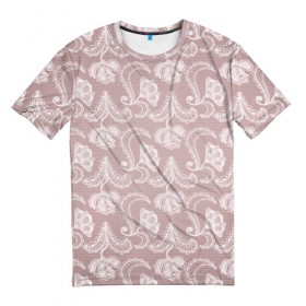 Мужская футболка 3D с принтом Кружева , 100% полиэфир | прямой крой, круглый вырез горловины, длина до линии бедер | lace | кружева | кружево | нежность | узор | цветы