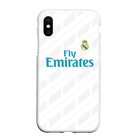 Чехол для iPhone XS Max матовый с принтом Real Madrid , Силикон | Область печати: задняя сторона чехла, без боковых панелей | real madrid | королевский клуб | реал мадрид | форма