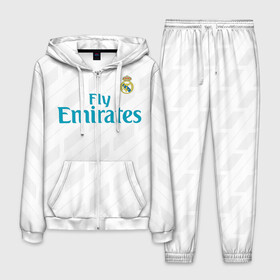 Мужской костюм 3D с принтом Real Madrid , 100% полиэстер | Манжеты и пояс оформлены тканевой резинкой, двухслойный капюшон со шнурком для регулировки, карманы спереди | real madrid | королевский клуб | реал мадрид | форма